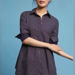 Maeve Navy Polka Dot Tunic